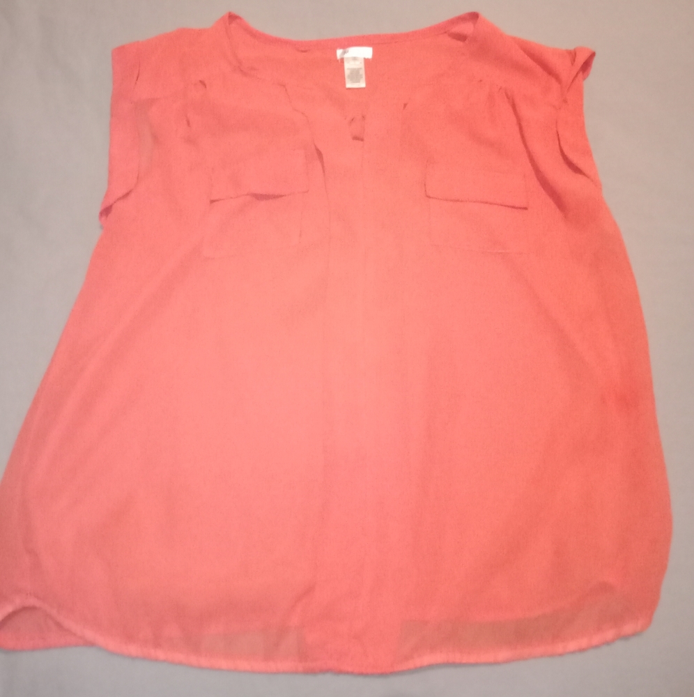 Sleeveless Sheer Top L